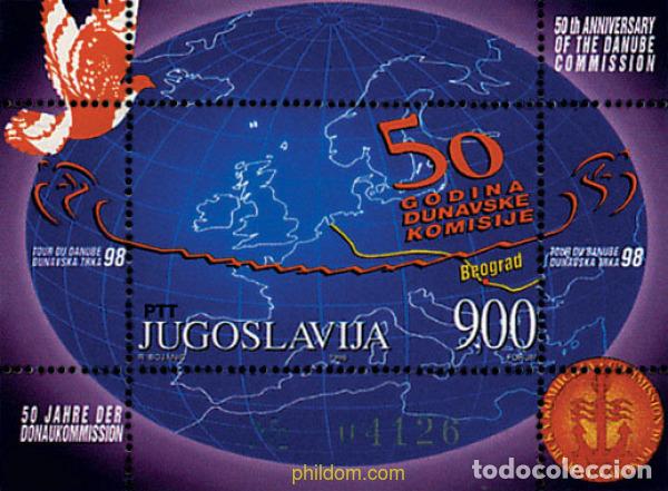 Sellos: 88787 MNH YUGOSLAVIA 1998 50 ANIVERSARIO DE LA COMISION DEL DANUBIO