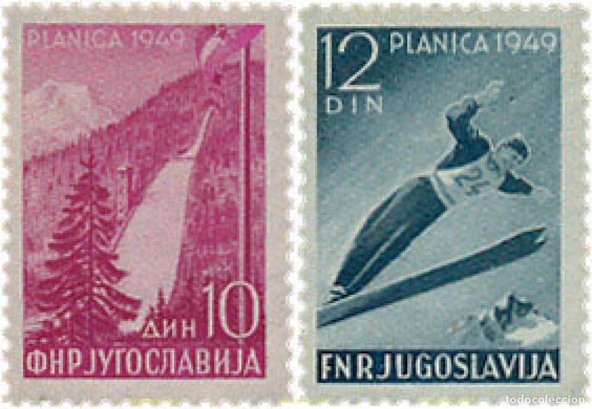 Sellos: 67141 MNH YUGOSLAVIA 1949 CAMPEONATOS DE ESQUI EN PLANICA