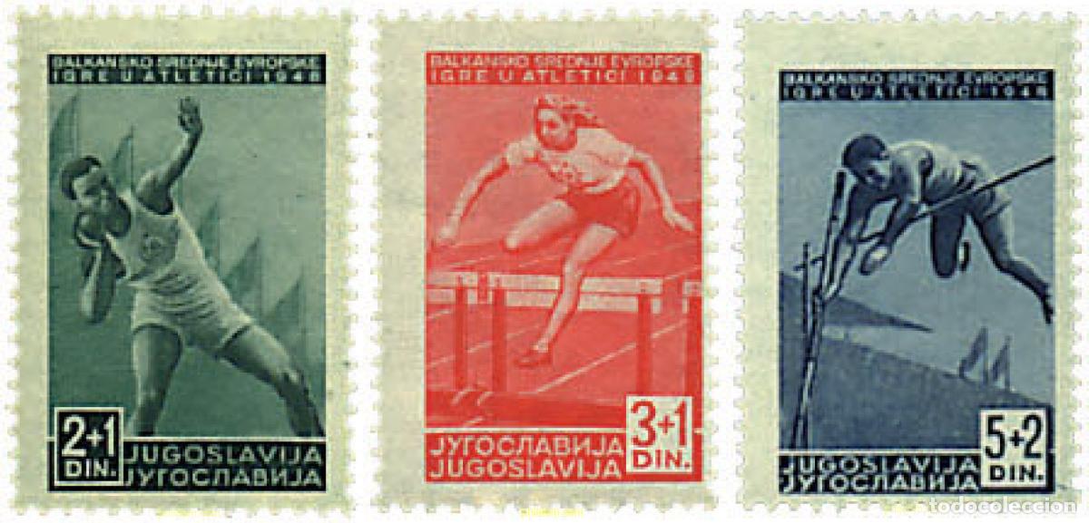 Selos: 233534 HINGED YUGOSLAVIA 1948 JUEGOS BALCANICOS Y CENTROEUROPEOS