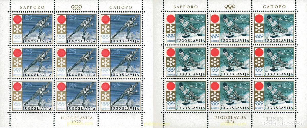 Sellos: 11966 MNH YUGOSLAVIA 1972 11 JUEGOS OLIMPICOS DE INVIERNO SAPPORO 1972