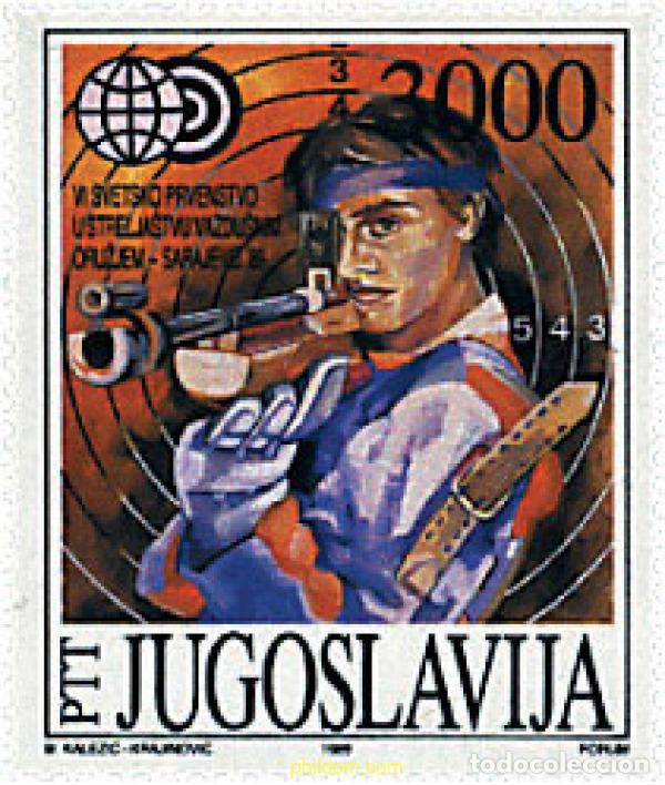 Timbres: 67307 MNH YUGOSLAVIA 1989 6 CAMPEONATOS DEL MUNDO DE TIRO A 10 METROS