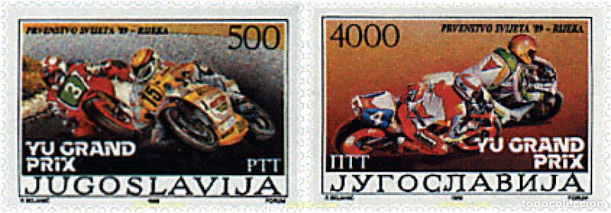 Sellos: 39954 MNH YUGOSLAVIA 1989 GRAN PREMIO DE YUGOSLAVIA DE MOTOCICLISMO EN RIJEKA