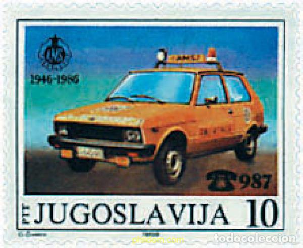 Selos: 289838 MNH YUGOSLAVIA 1986 40 ANIVERSARIO DE LA FEDERACION YUGOSLAVA DE AUTOMOVILISMO Y MOTOCICLISM