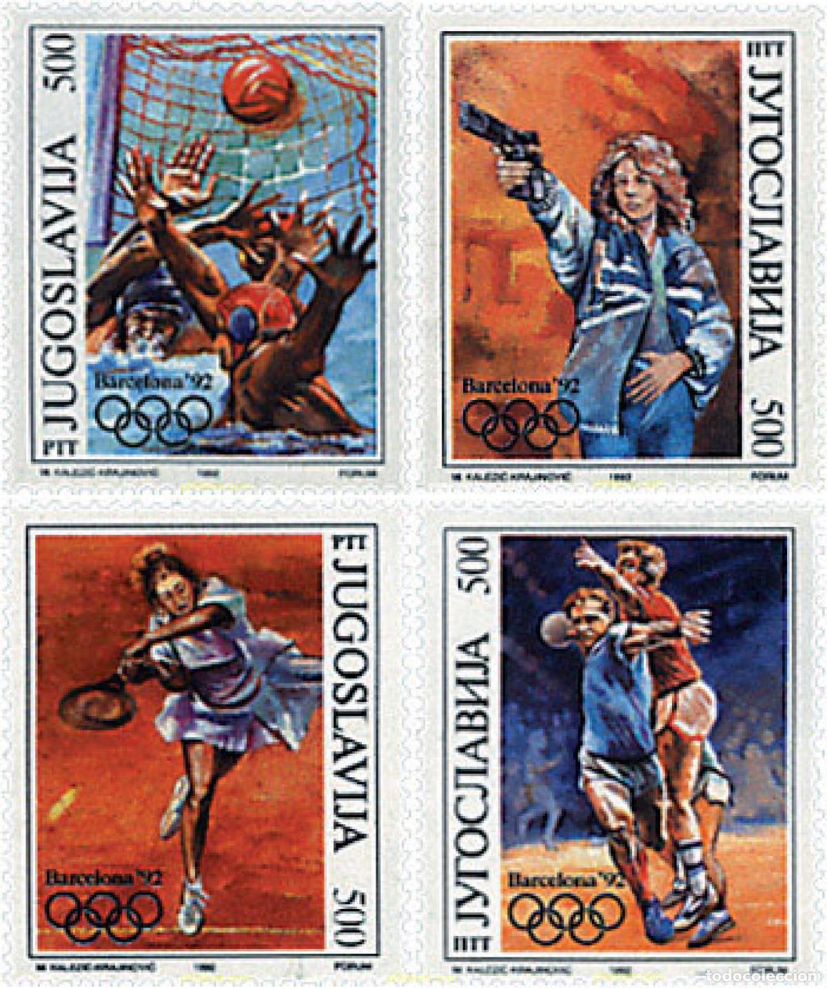 Timbres: 67331 MNH YUGOSLAVIA 1992 25 JUEGOS OLIMPICOS VERANO BARCELONA 1992