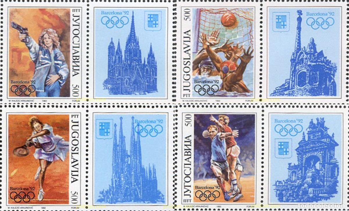 Timbres: 672751 MNH YUGOSLAVIA 1992 25 JUEGOS OLIMPICOS VERANO BARCELONA 1992