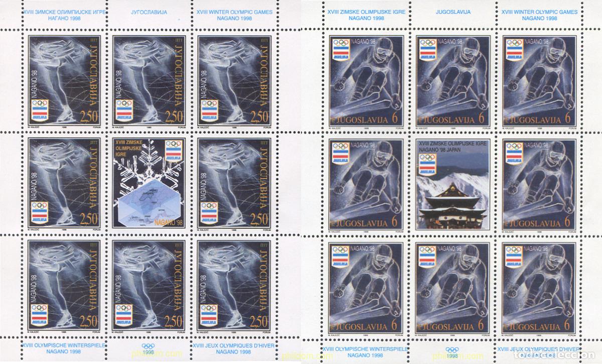 Sellos: 8288 MNH YUGOSLAVIA 1998 18 JUEGOS OLIMPICOS DE INVIERNO NAGANO 1998