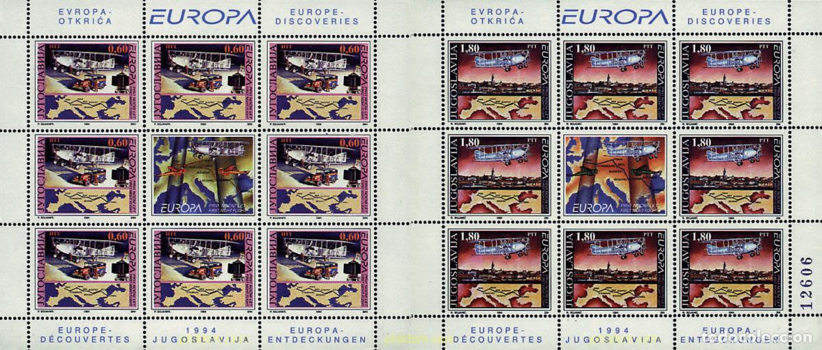 Timbres: 9068 MNH YUGOSLAVIA 1994 EUROPA CEPT. GRANDES DESCUBRIMIENTOS