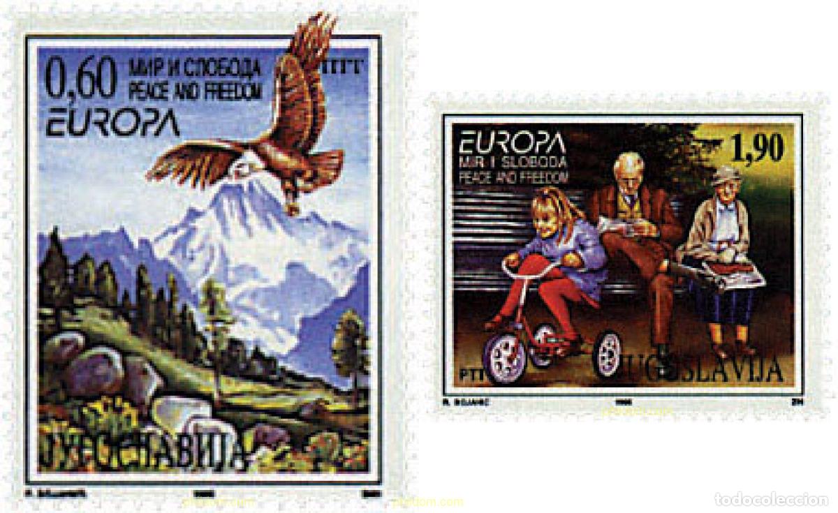 Sellos: 67347 MNH YUGOSLAVIA 1995 EUROPA CEPT. PAZ Y LIBERTAD