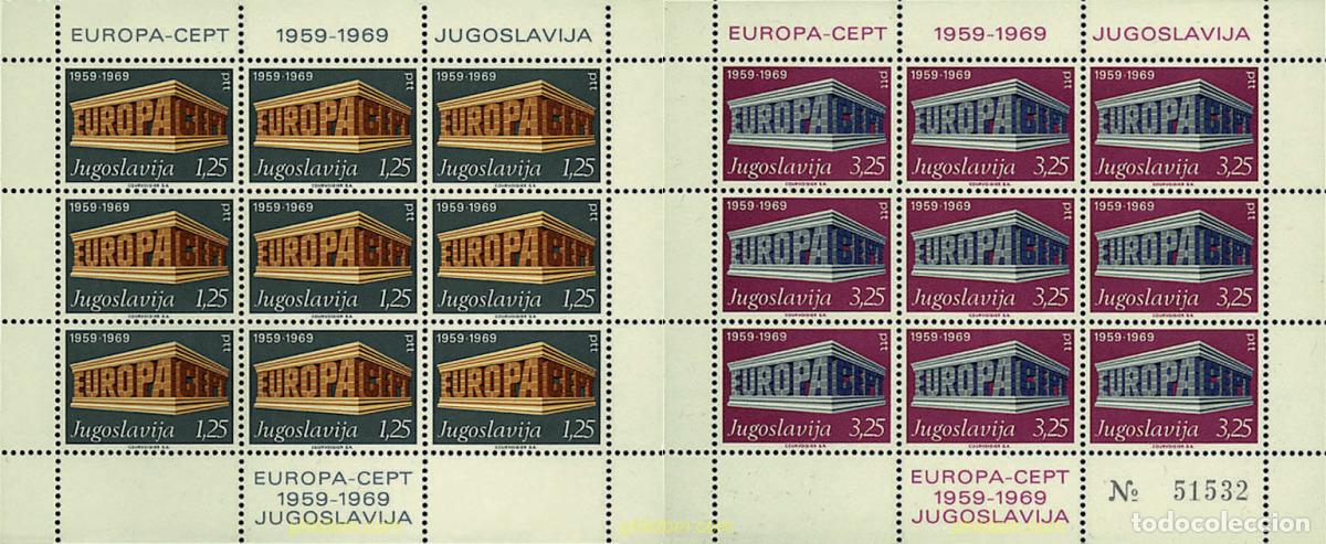 Stamps: 8889 MNH YUGOSLAVIA 1969 EUROPA CEPT. 10 ANIVERSARIO DE LA CEPT