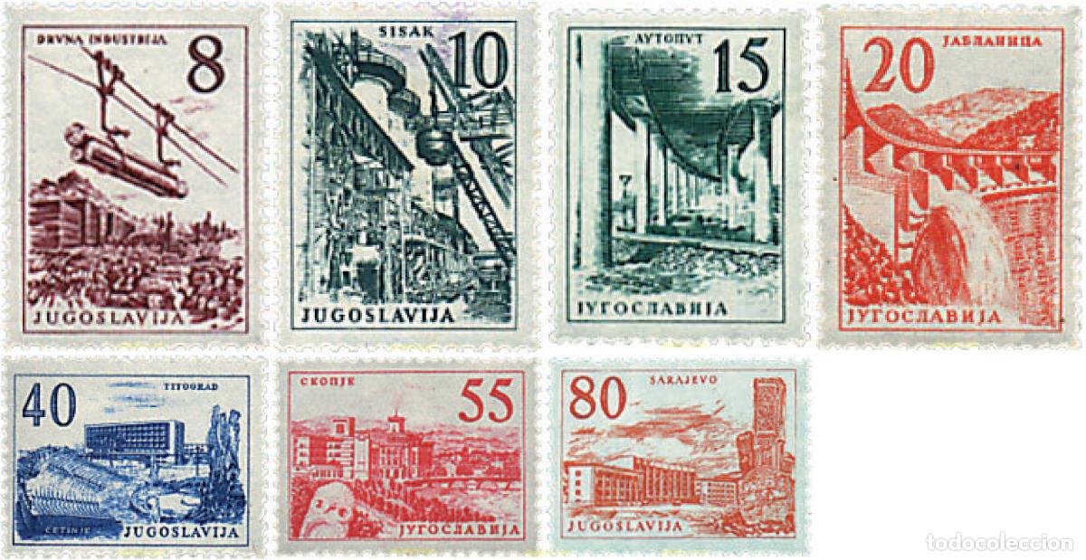 Sellos: 60300 MNH YUGOSLAVIA 1959 TECNICA Y ARQUITECTURA