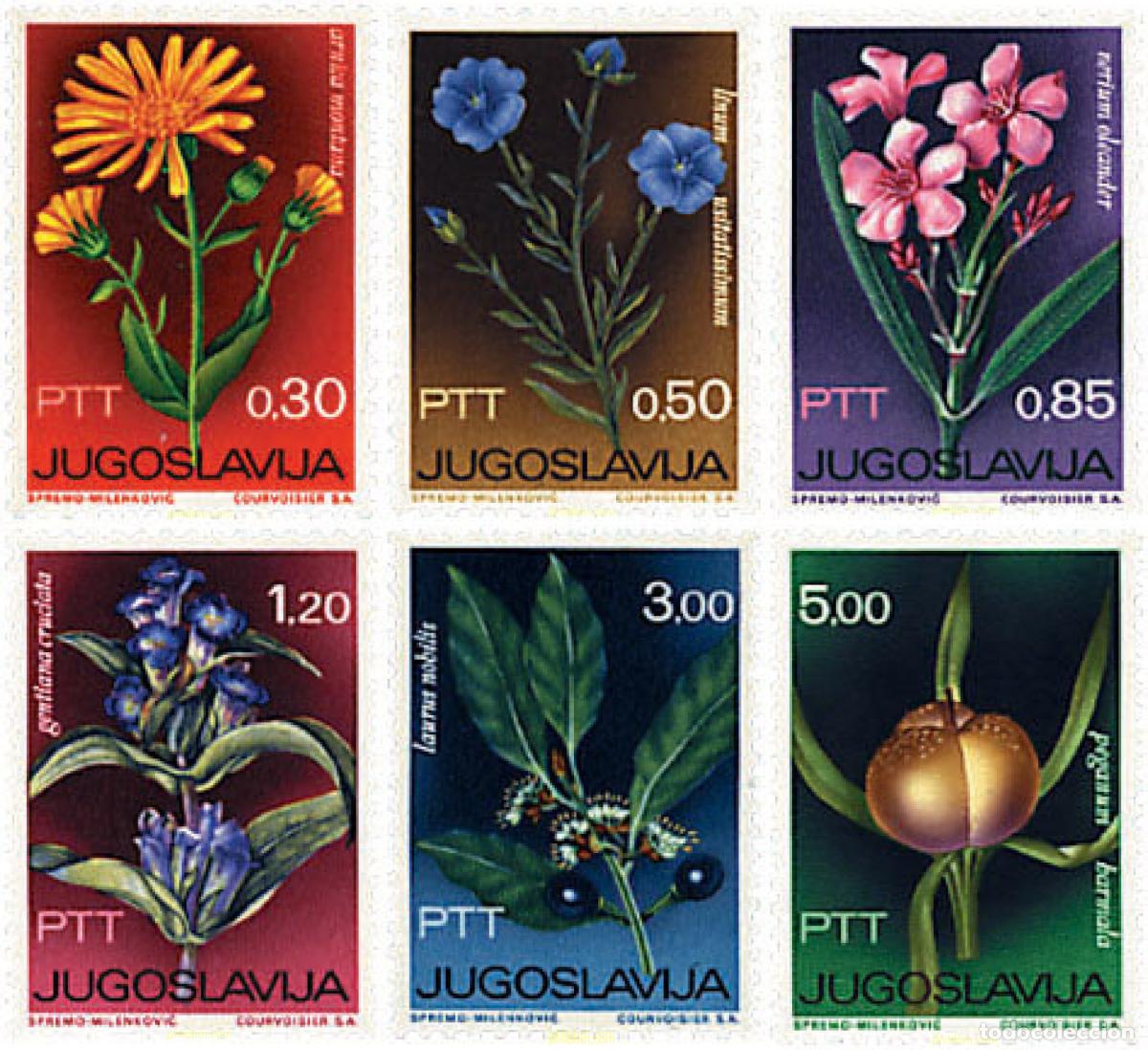 Sellos: 93050 MNH YUGOSLAVIA 1967 FLORES DE PLANTAS MEDICINALES