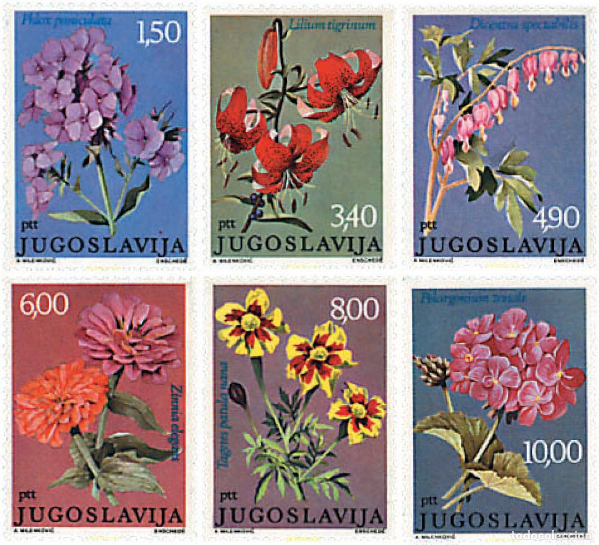 Sellos: 93060 MNH YUGOSLAVIA 1977 FLORES DE JARDIN