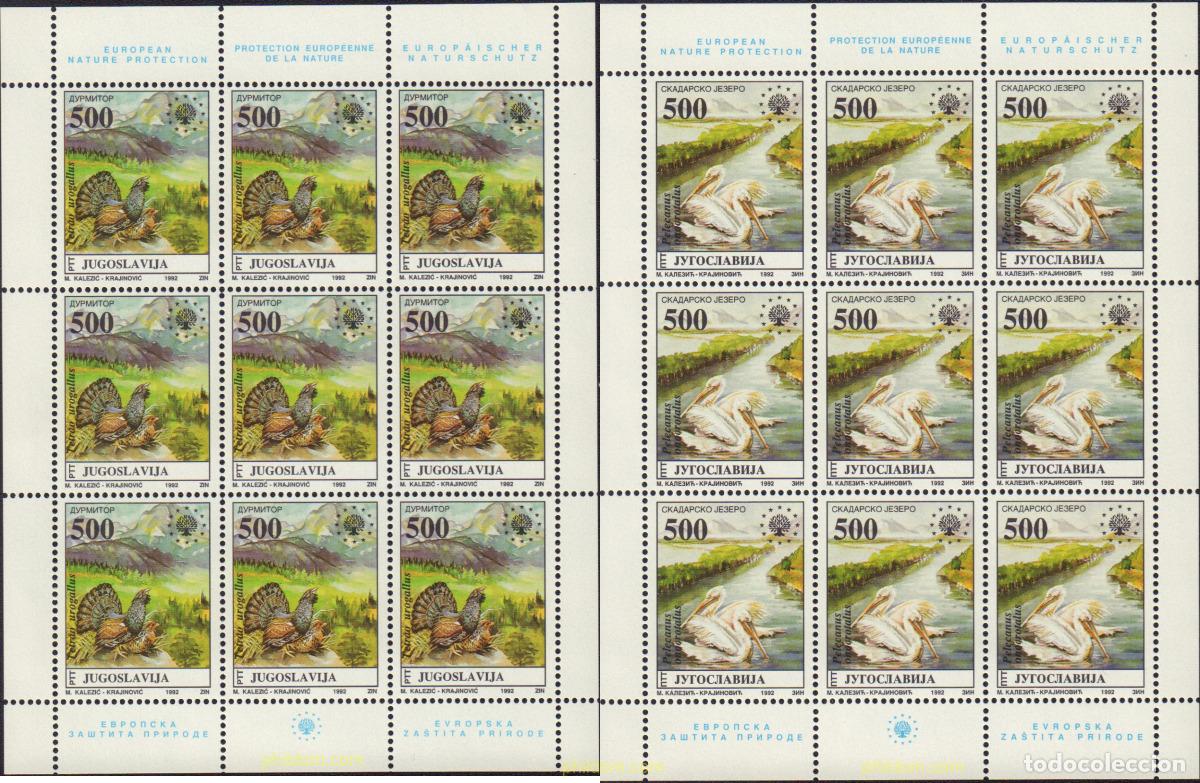 Sellos: 11895 MNH YUGOSLAVIA 1992 PROTECCION EUROPEA DE LA NATURALEZA
