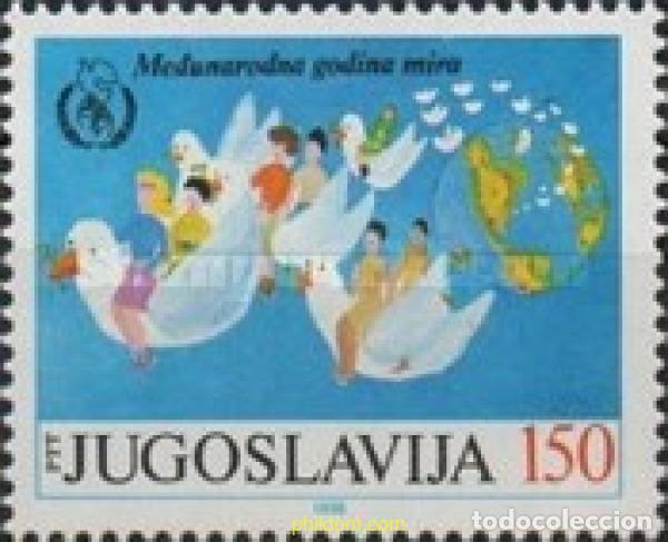 Sellos: 32036 MNH YUGOSLAVIA 1986 A&Ntilde;O INTERNACIONAL DE LA PAZ