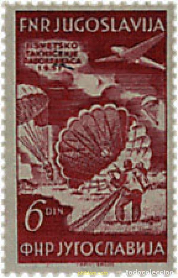 Francobolli: 670089 HINGED YUGOSLAVIA 1951 CAMPEONATOS DEL MUNDO DE PARACAIDISMO EN BLED