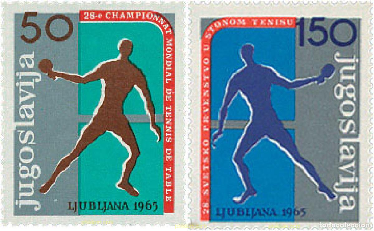 Francobolli: 67166 MNH YUGOSLAVIA 1965 28 CAMPEONATOS DEL MUNDO DE TENIS DE MESA EN LJUBLJANA