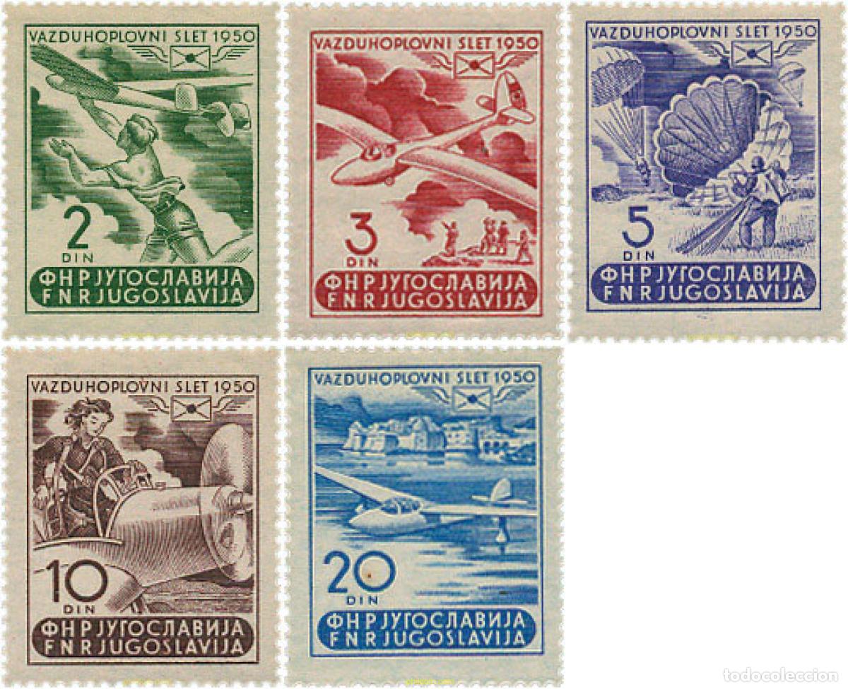 Francobolli: 67143 MNH YUGOSLAVIA 1950 SEMANA AERONAUTICA EN RUMA