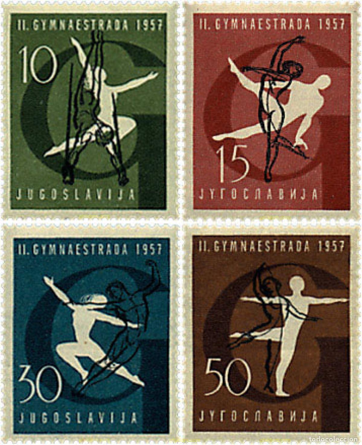 Selos: 67152 MNH YUGOSLAVIA 1957 2 JUEGOS GIMNASTICOS EN ZAGREB
