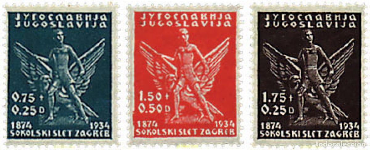 Briefmarken: 293670 MNH YUGOSLAVIA 1934 20 ANIVERSARIO DE LOS SOKOLS DE SARAJEVO Y 60 DE ZAGREB