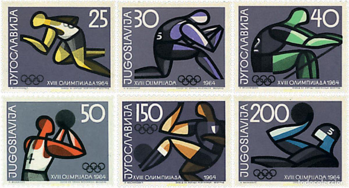 Sellos: 67163 MNH YUGOSLAVIA 1964 18 JUEGOS OLIMPICOS VERANO TOKIO 1964