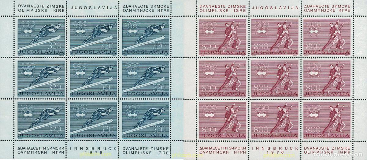 Selos: 9538 MNH YUGOSLAVIA 1976 12 JUEGOS OLIMPICOS INVIERNO INNSBRUCK 1976