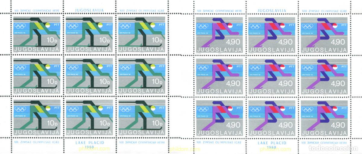 Stamps: 8248 MNH YUGOSLAVIA 1980 13 JUEGOS OLIMPICOS INVIERNO LAKE PLACID 1980