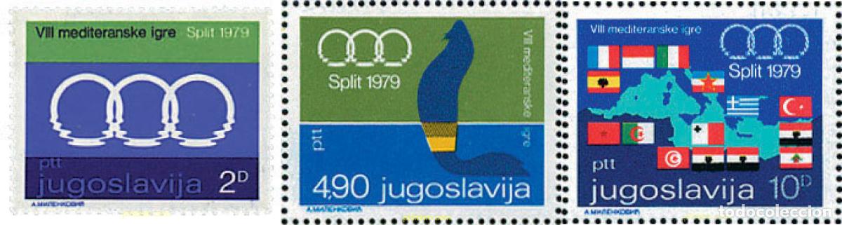 Francobolli: 34335 MNH YUGOSLAVIA 1979 8 JUEGOS DEPORTIVOS MEDITERRANEOS EN SPLIT