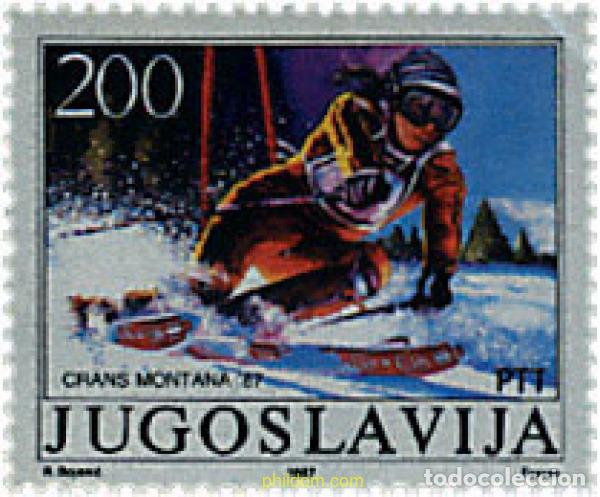 Francobolli: 67298 MNH YUGOSLAVIA 1987 CAMPEONATOS DEL MUNDO DE ESQUI EN CRANS MONTANA