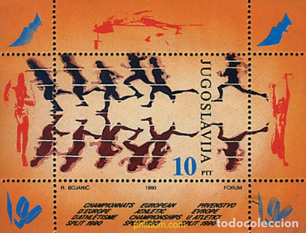 Briefmarken: 67321 MNH YUGOSLAVIA 1990 CAMPEONATOS DE EUROPA DE ATLETISMO EN SPLIT