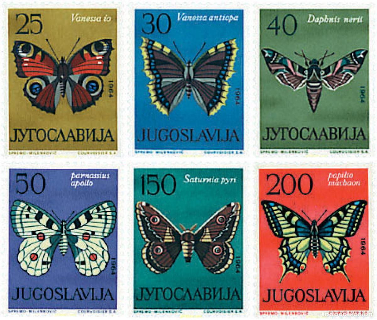 Sellos: 77366 MNH YUGOSLAVIA 1964 MARIPOSAS
