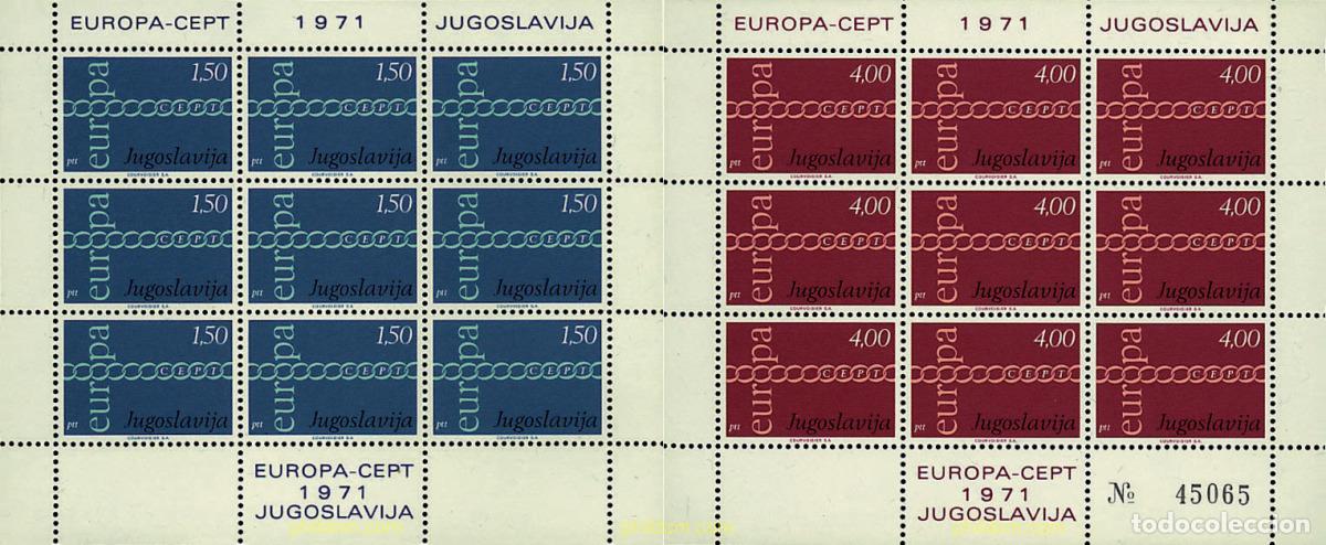 Sellos: 8890 MNH YUGOSLAVIA 1971 EUROPA CEPT. FRATERNIDAD Y COOPERACION