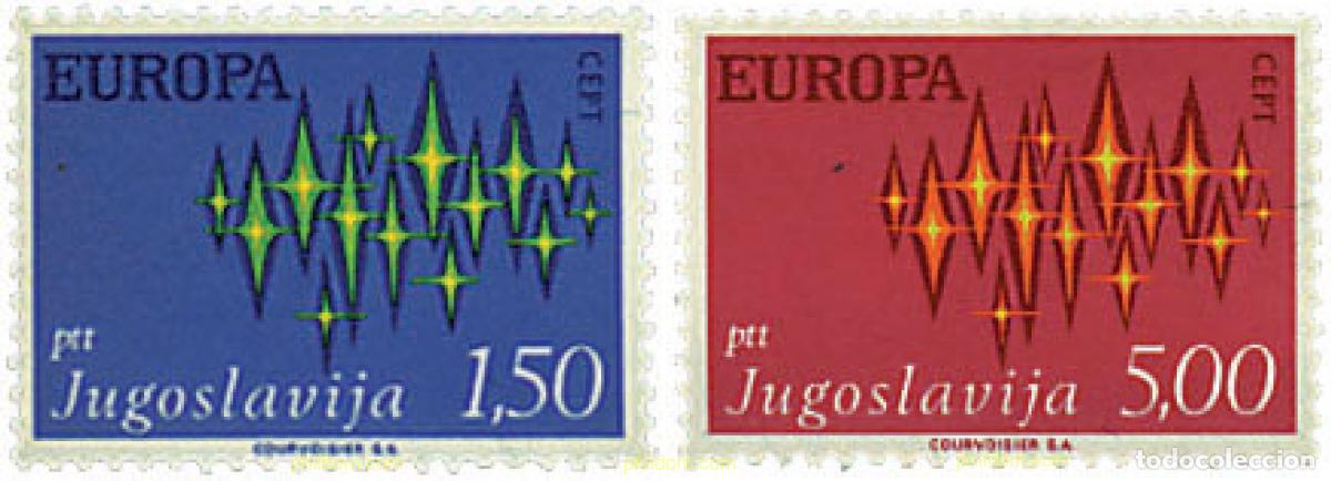 Sellos: 62230 MNH YUGOSLAVIA 1972 EUROPA CEPT. COMUNICACIONES