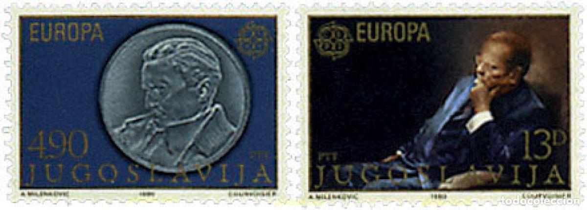 Sellos: 62443 MNH YUGOSLAVIA 1980 EUROPA CEPT. GENTE FAMOSA