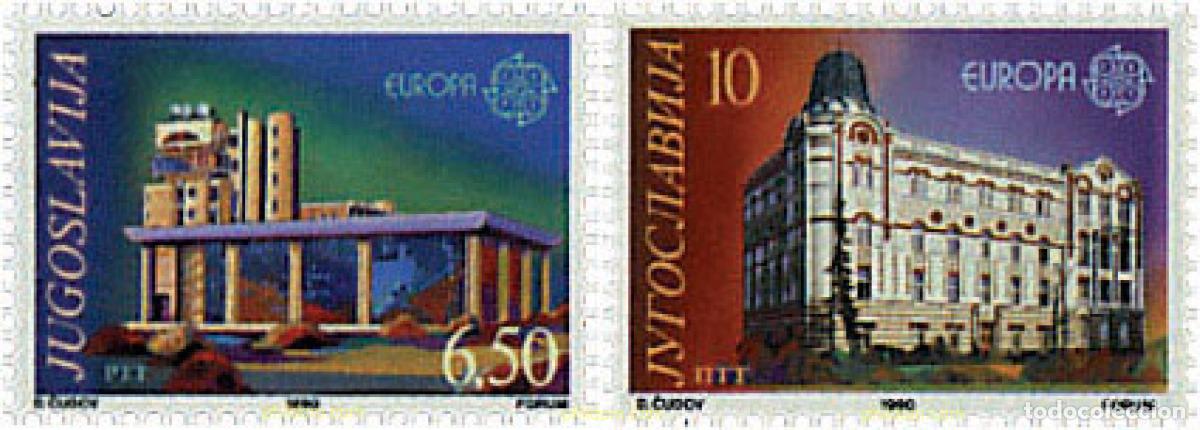 Sellos: 62786 MNH YUGOSLAVIA 1990 EUROPA CEPT. OFICINAS POSTALES