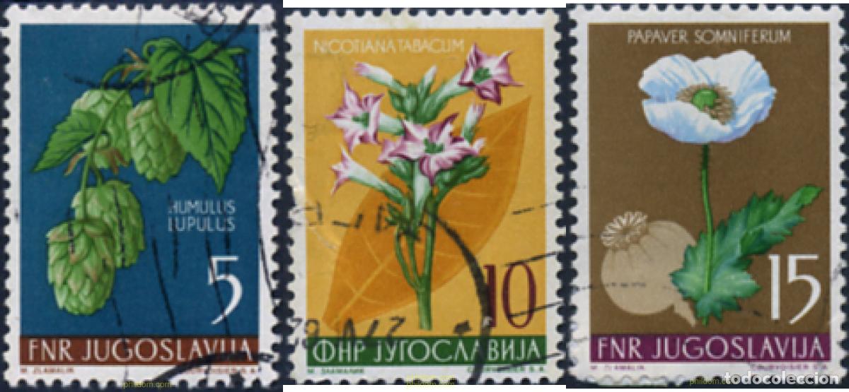 Selos: 300661 USED YUGOSLAVIA 1955 FLORES DE YUGOSLAVIA