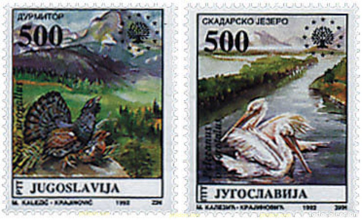 Sellos: 67329 MNH YUGOSLAVIA 1992 PROTECCION EUROPEA DE LA NATURALEZA