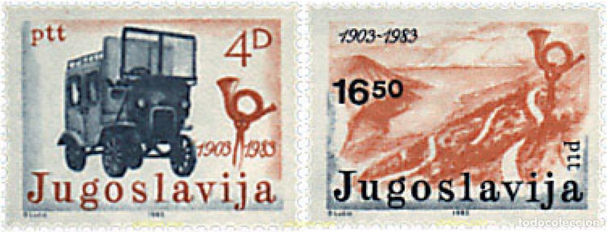 Timbres: 46006 MNH YUGOSLAVIA 1983 80 ANIVERSARIO DEL TRANSPORTE DEL CORREO EN MONTENEGRO