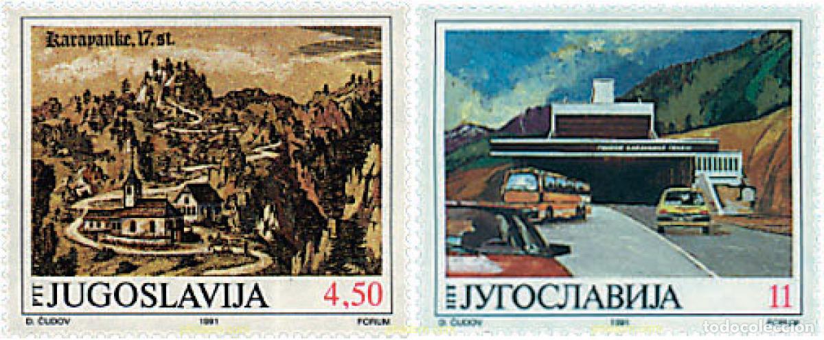 Timbres: 39962 MNH YUGOSLAVIA 1991 INAUGURACION DEL TUNEL DE KARAWANKEN
