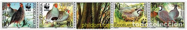 Stamps: 5300 MNH YUGOSLAVIA 2000 PERDIZ PARDILLA Y GRIEGA