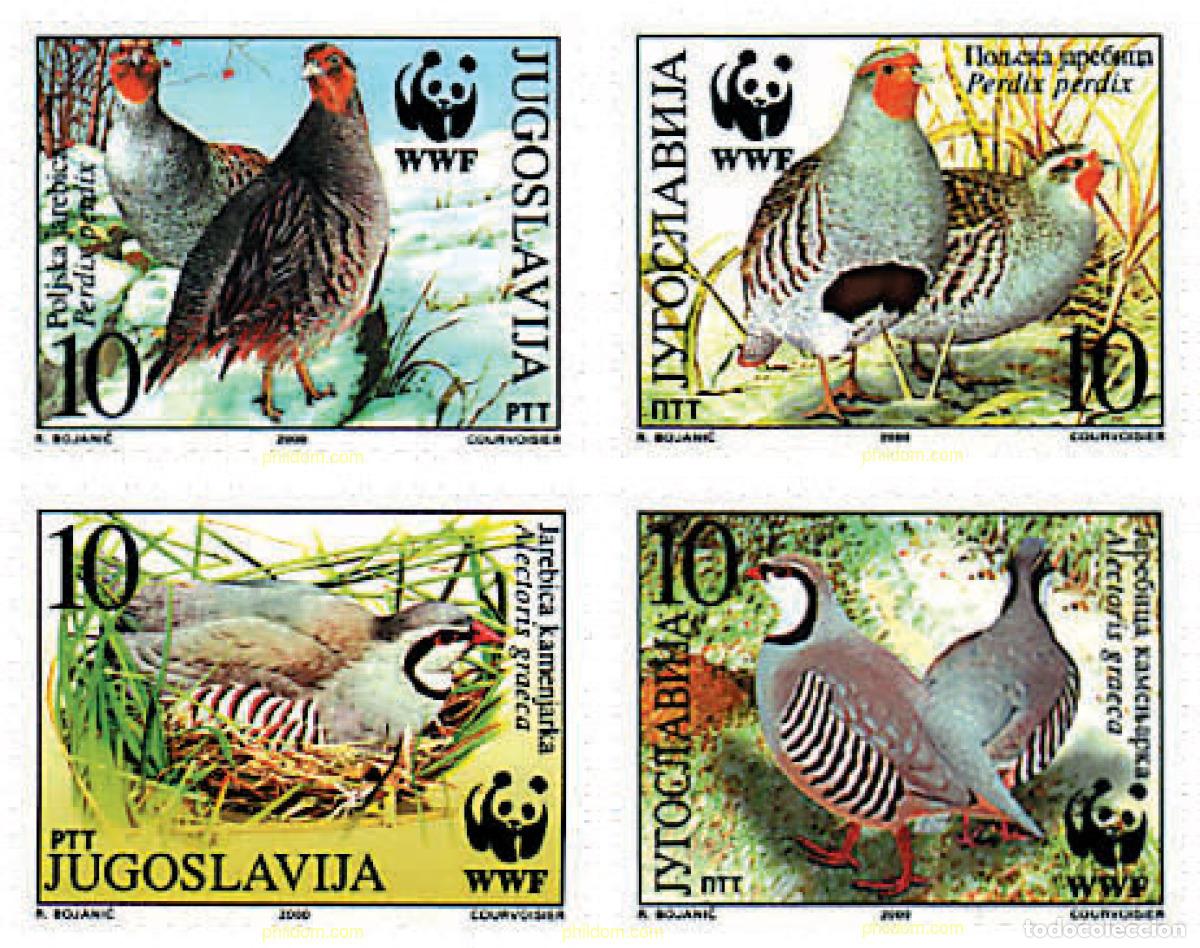 Stamps: 75199 MNH YUGOSLAVIA 2000 PERDIZ PARDILLA Y GRIEGA
