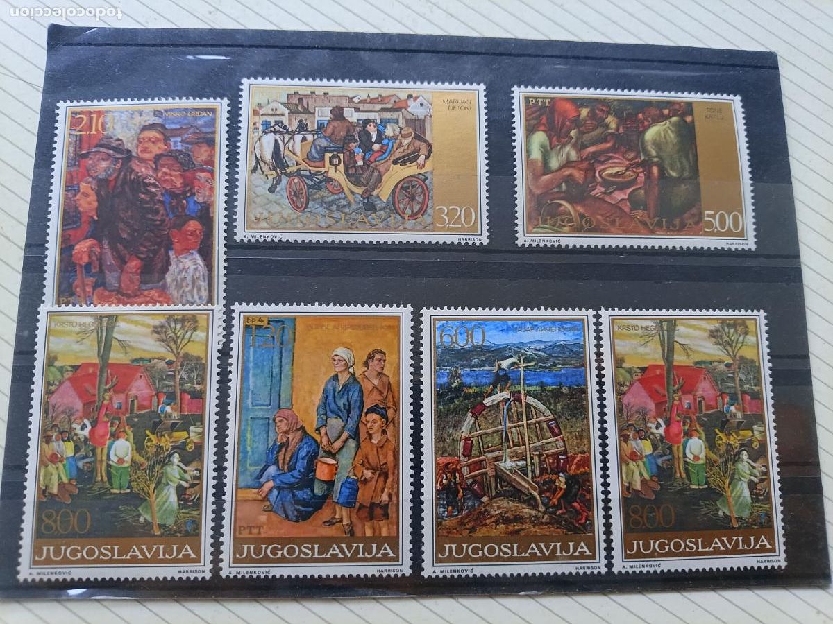 Sellos: Yugoslavia. Lote de sellos nuevos de pintura
