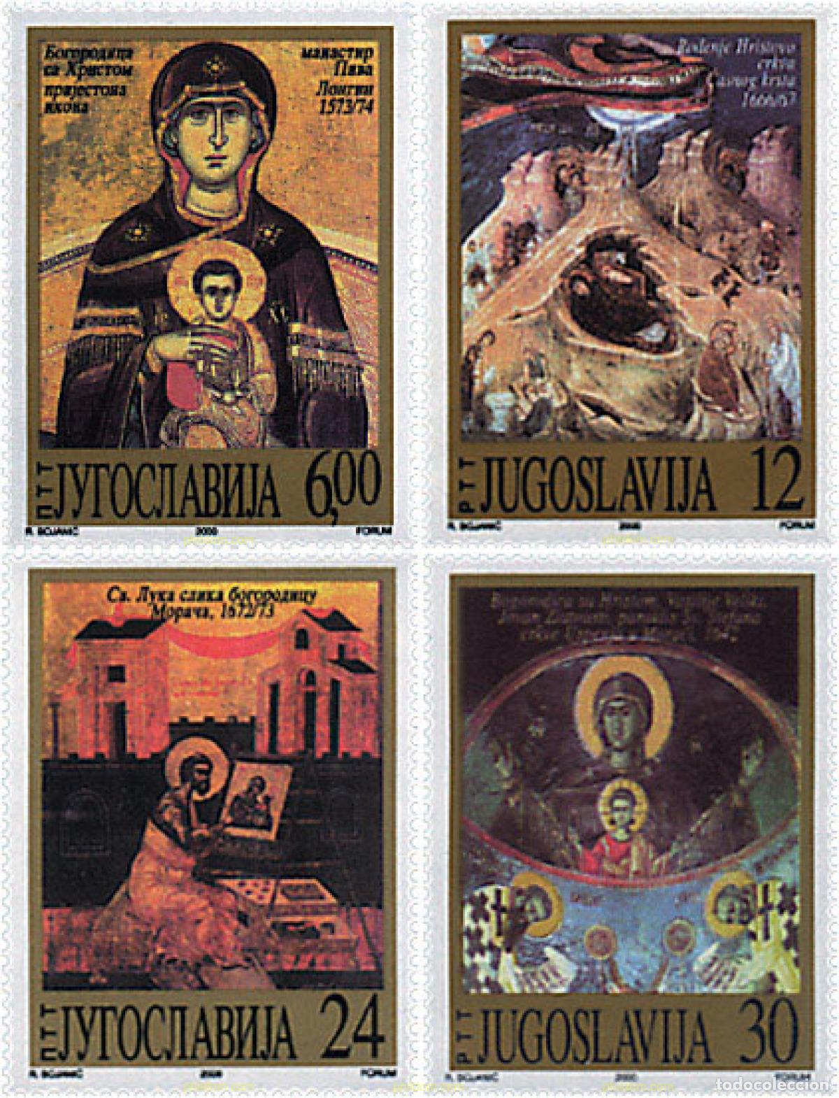 Sellos: 71842 MNH YUGOSLAVIA 2000 FRESCOS E ICONOS DE MONTENEGRO