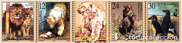 Sellos: 5149 MNH YUGOSLAVIA 2001 50 ANIVERSARIO DEL ZOO PUBLICO