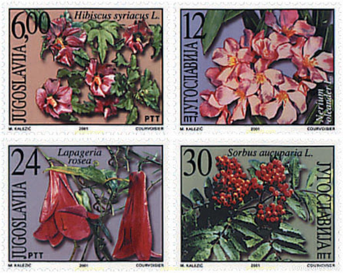 Sellos: 93092 MNH YUGOSLAVIA 2001 FLORES