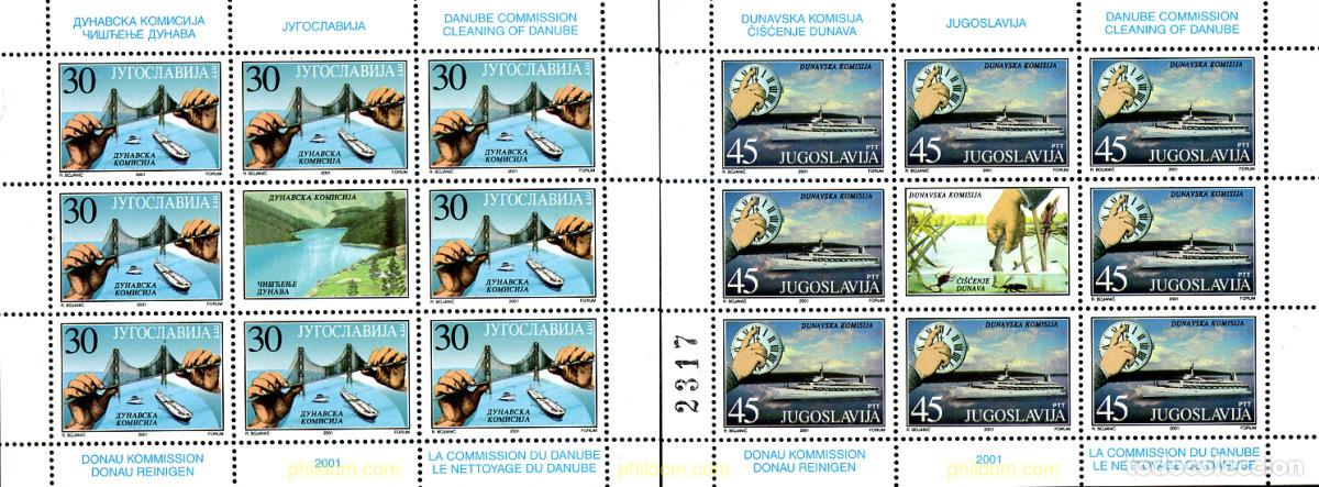 Sellos: 7897 MNH YUGOSLAVIA 2001 CAMPA&Ntilde;A PARA LA LIMPIEZA DEL DANUBIO