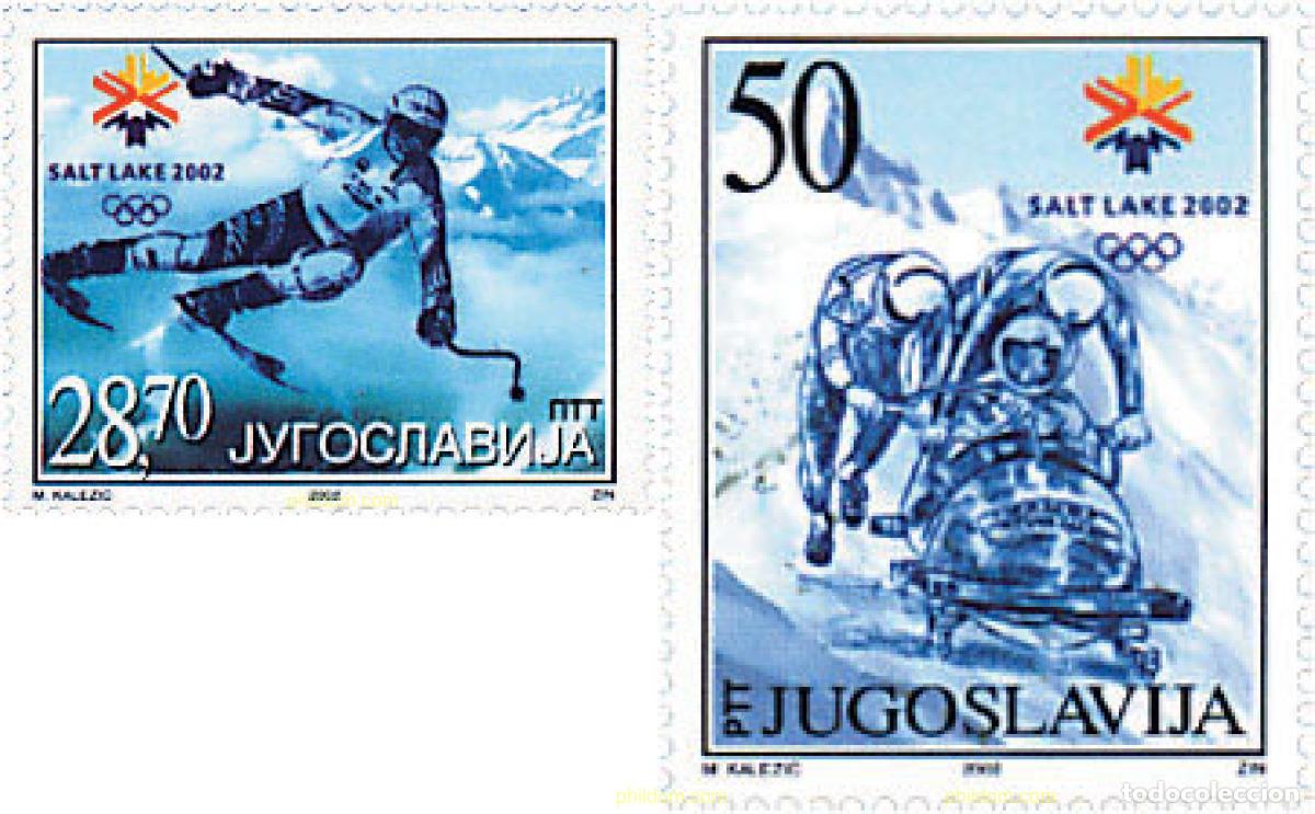 Sellos: 91061 MNH YUGOSLAVIA 2002 19 JUEGOS OLIMPICOS INVIERNO. SALT LAKE CITY 2002