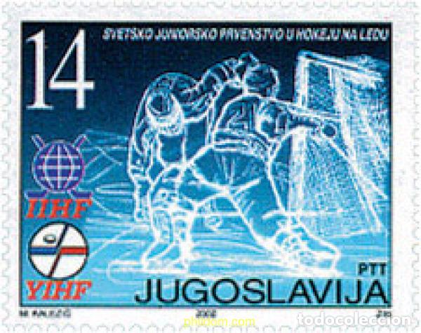 Timbres: 102122 MNH YUGOSLAVIA 2002 CAMPEONATO MUNDIAL JUNIOR DE HOCKEY SOBRE HIELO