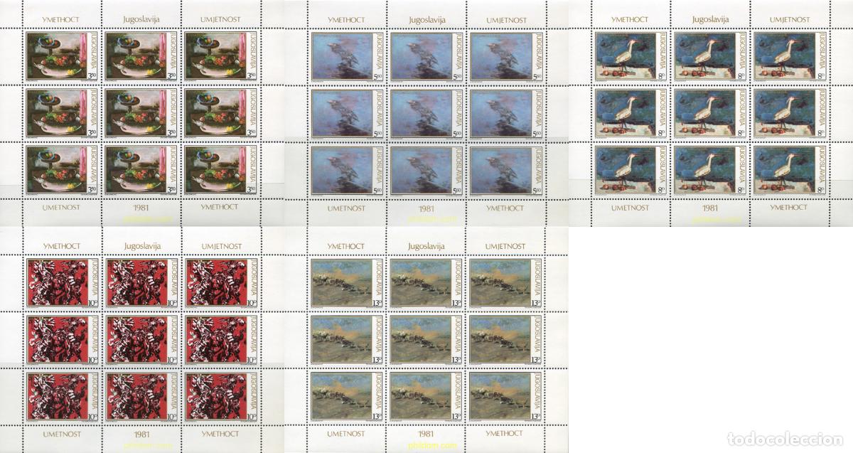 Briefmarken: 144345 MNH YUGOSLAVIA 1981 PINTURAS