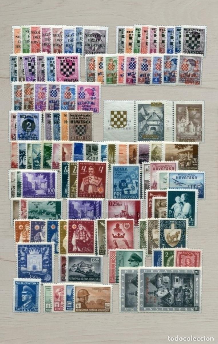 Sellos: Croatia WW2 NDH 1941-1945 Large Specialized Collection 72v Mint - Includes 1941 Overprints on Yugosl