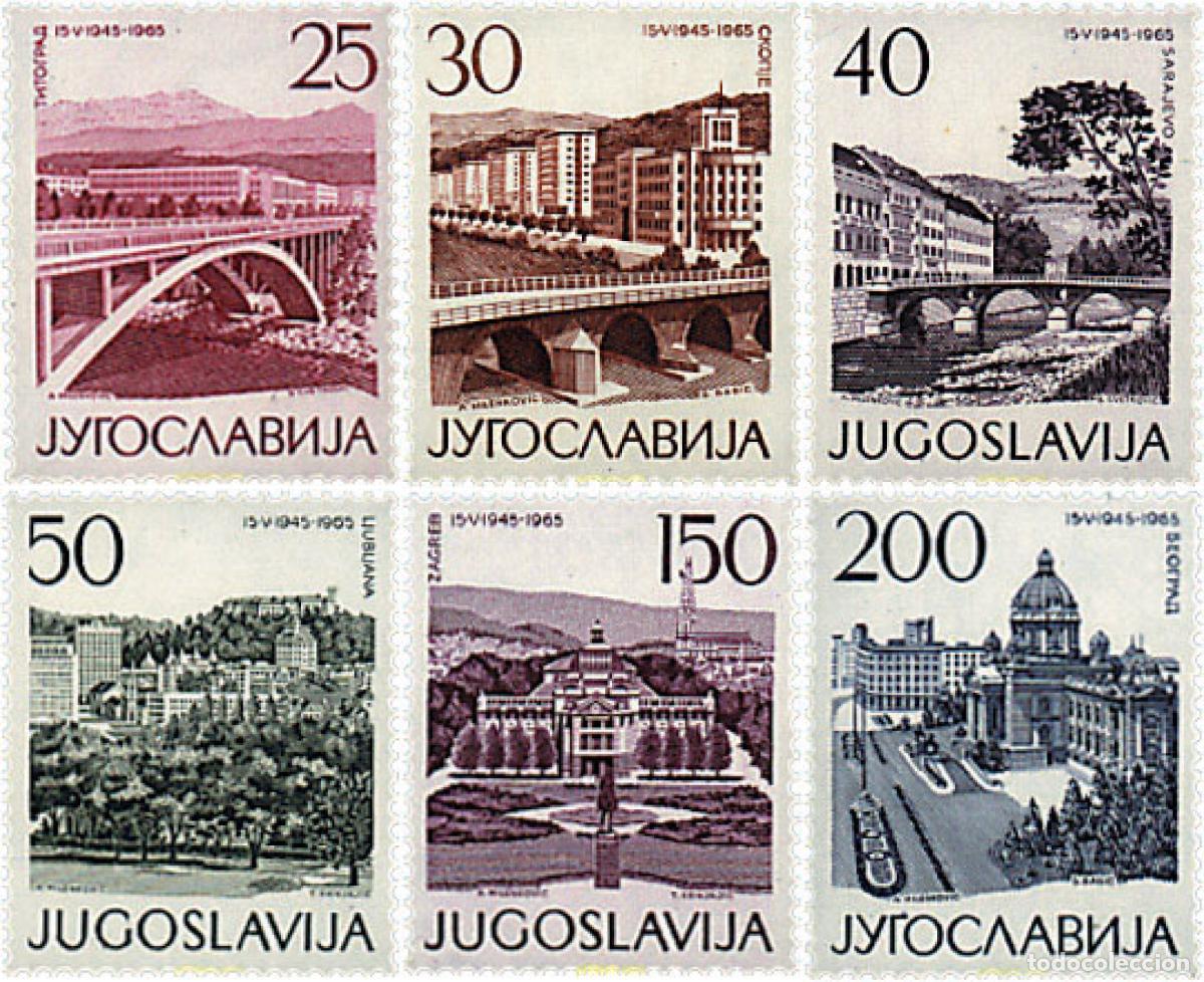 Sellos: 60307 MNH YUGOSLAVIA 1965 20 ANIVERSARIO DE LA INDEPENDENCIA